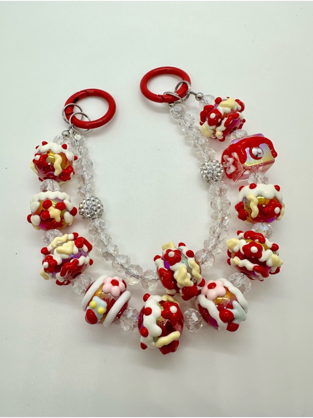 Sweetcore Dessert Bag Charm | Decoden Candy Beaded Phone Strap